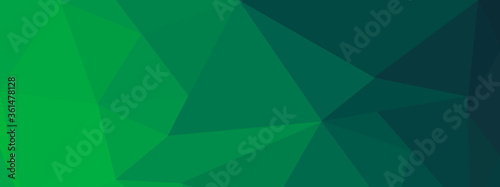 Green geometric background for modern banner concept