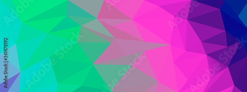 Illustration with colorful polygonal background for banner