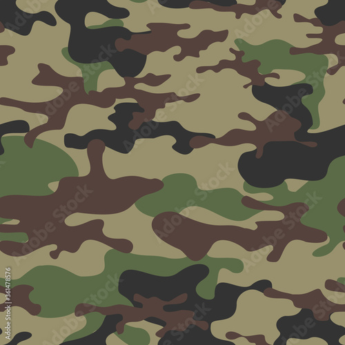 Camouflage seamless pattern.Military background.Army camo.Hunting, fishing.Print on fabric on paper.