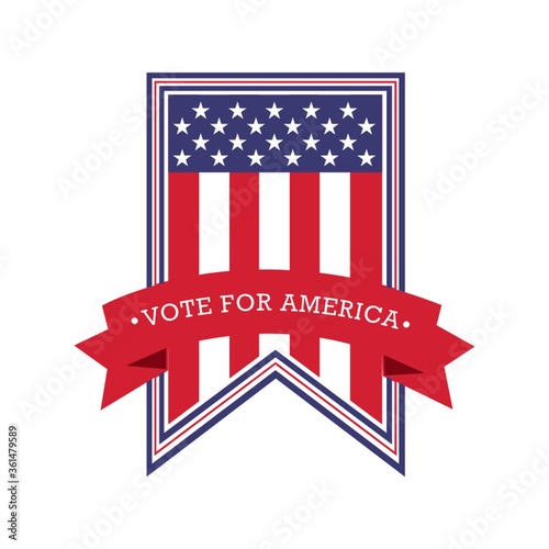 USA vote pennant