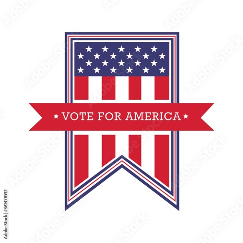 USA vote pennant