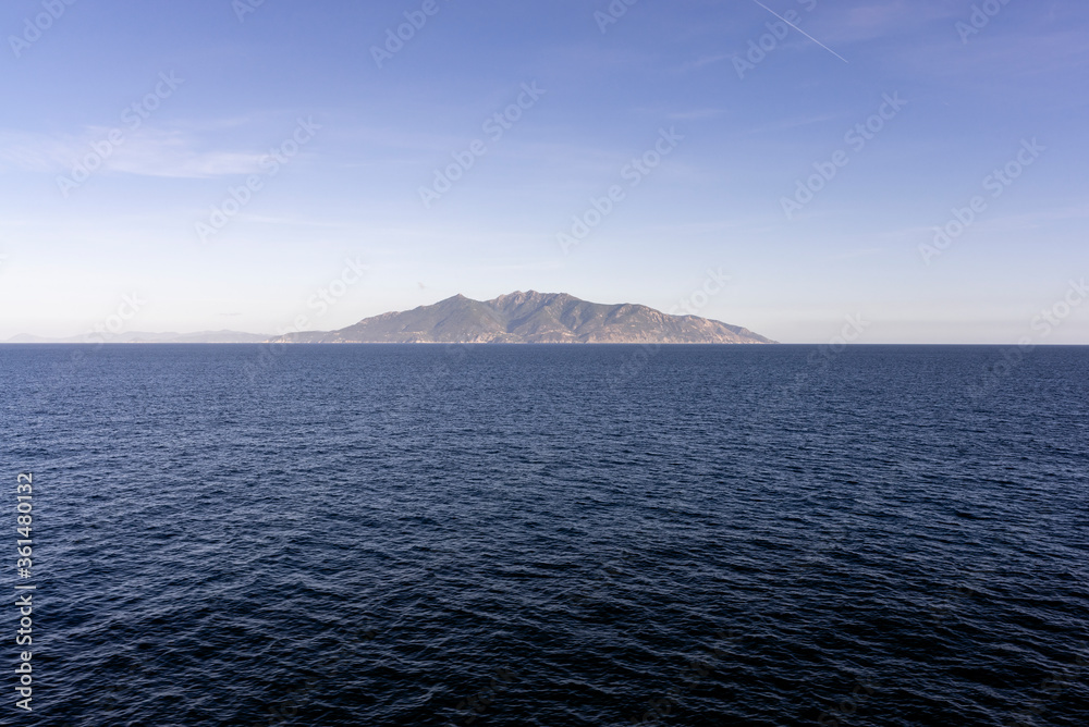 boat trip from Livorno to Olbia, Corsica view