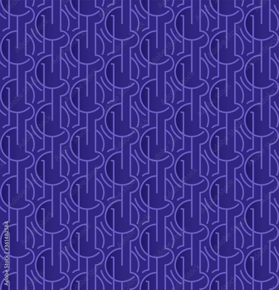 Seamless vector pattern with dark blue background and hi-tech elements