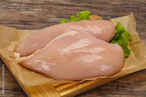 Raw chicken breast ready for cooking
