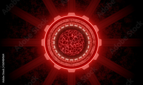 The charging station, red g...
