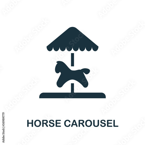 Horse Carousel icon. Simple element from amusement park collection. Creative Horse Carousel icon for web design, templates, infographics and more
