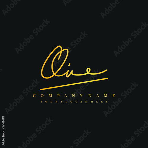 QI initials signature logo. Handwriting logo vector templates. Hand drawn Calligraphy lettering Vector illustration.
