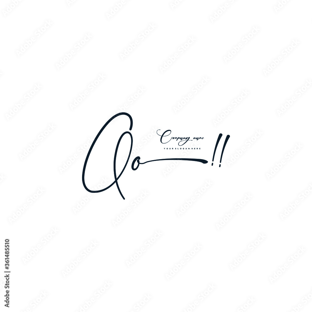 QO initials signature logo. Handwriting logo vector templates. Hand drawn Calligraphy lettering Vector illustration.
QO initials signature logo. Handwriting logo vector templates. Hand drawn Calligraphy lettering Vector illustration.