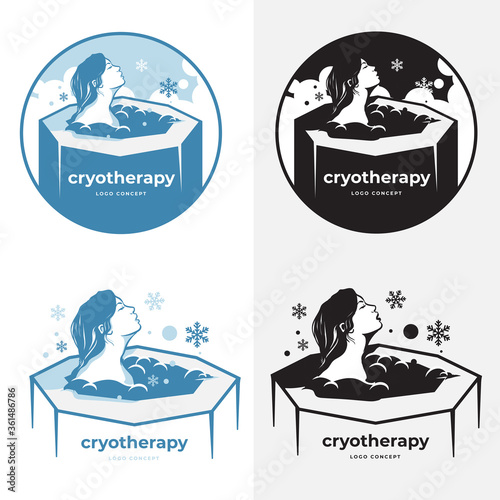 Cryotheraphy logo icon concept photo