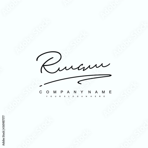 RC initials signature logo. Handwriting logo vector templates. Hand drawn Calligraphy lettering Vector illustration.
