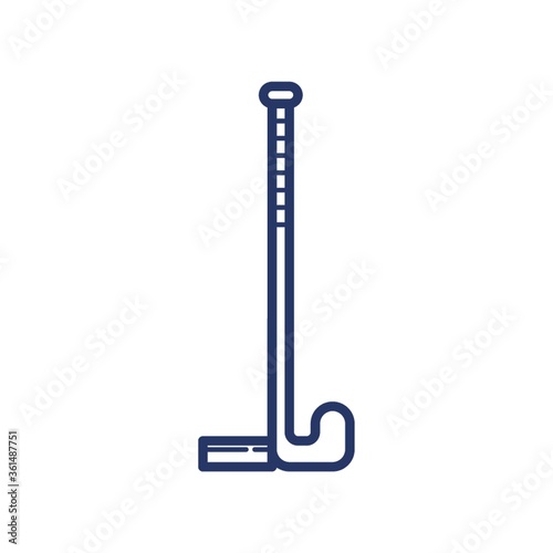 Ice hockey stick and puck