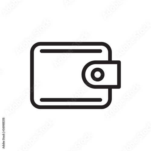 Wallet icon vector. Money sign