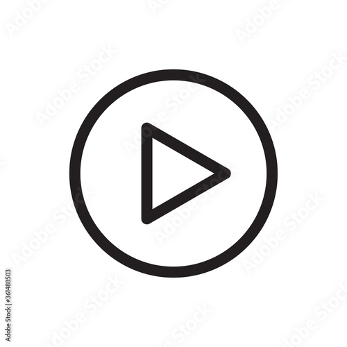 Free Download Play icon vector. Media sign - GFXLoad