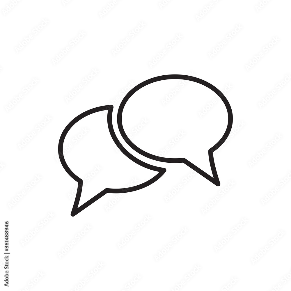 Speech bubble icon vector. Message sign Speech bubble icon vector. Message sign