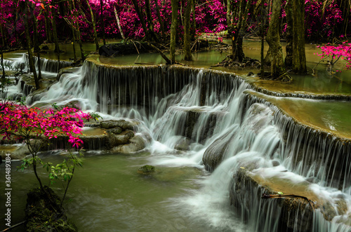 waterfall in the park © Meawstory15Studio
