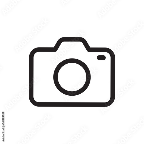 Photo camera icon vector. Photography sign