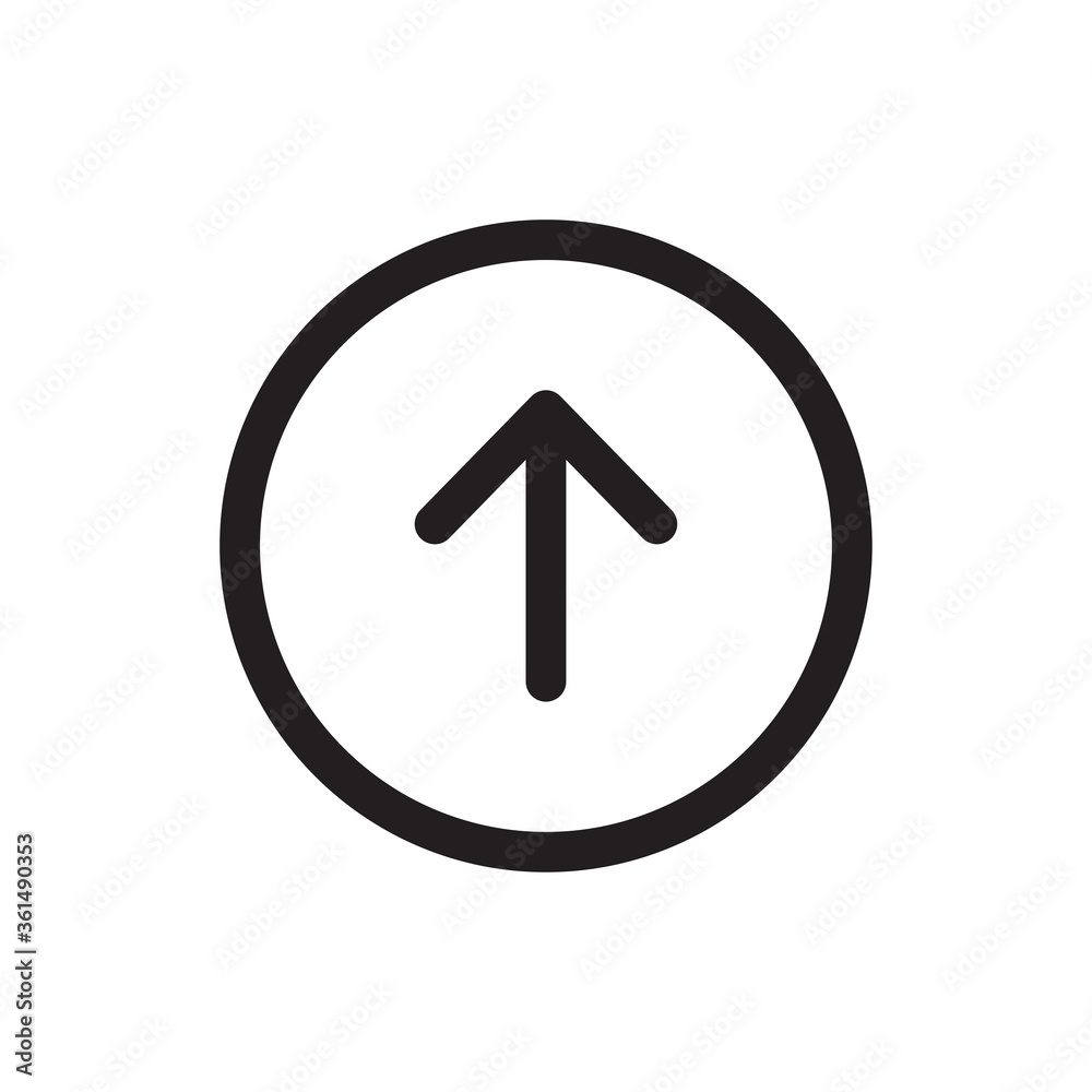 Upload icon vector. Up sign Upload icon vector. Up sign