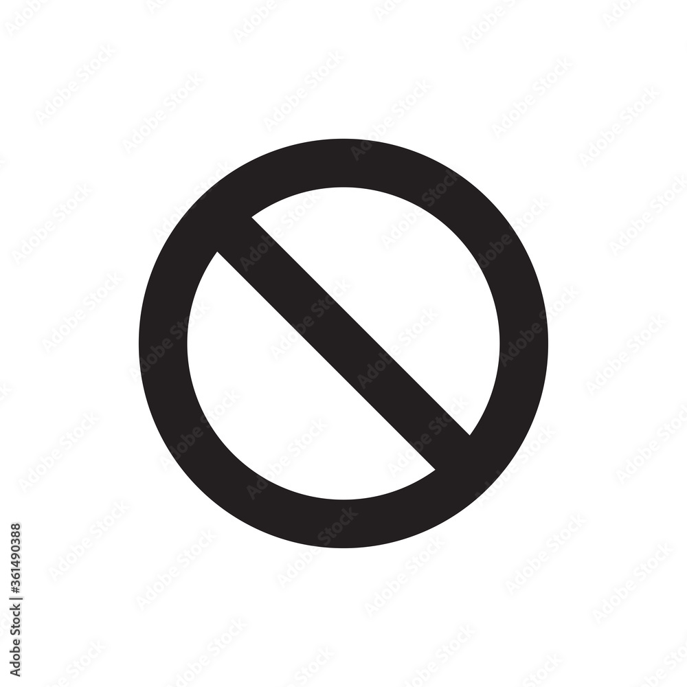 Forbidden icon vector. Stop sign Forbidden icon vector. Stop sign