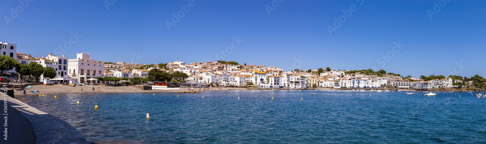 Detail of beautiful small town Cadaques in Costa Brava in Catalonia of Spain