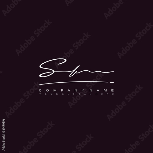 SB initials signature logo. Handwriting logo vector templates. Hand drawn Calligraphy lettering Vector illustration. 
