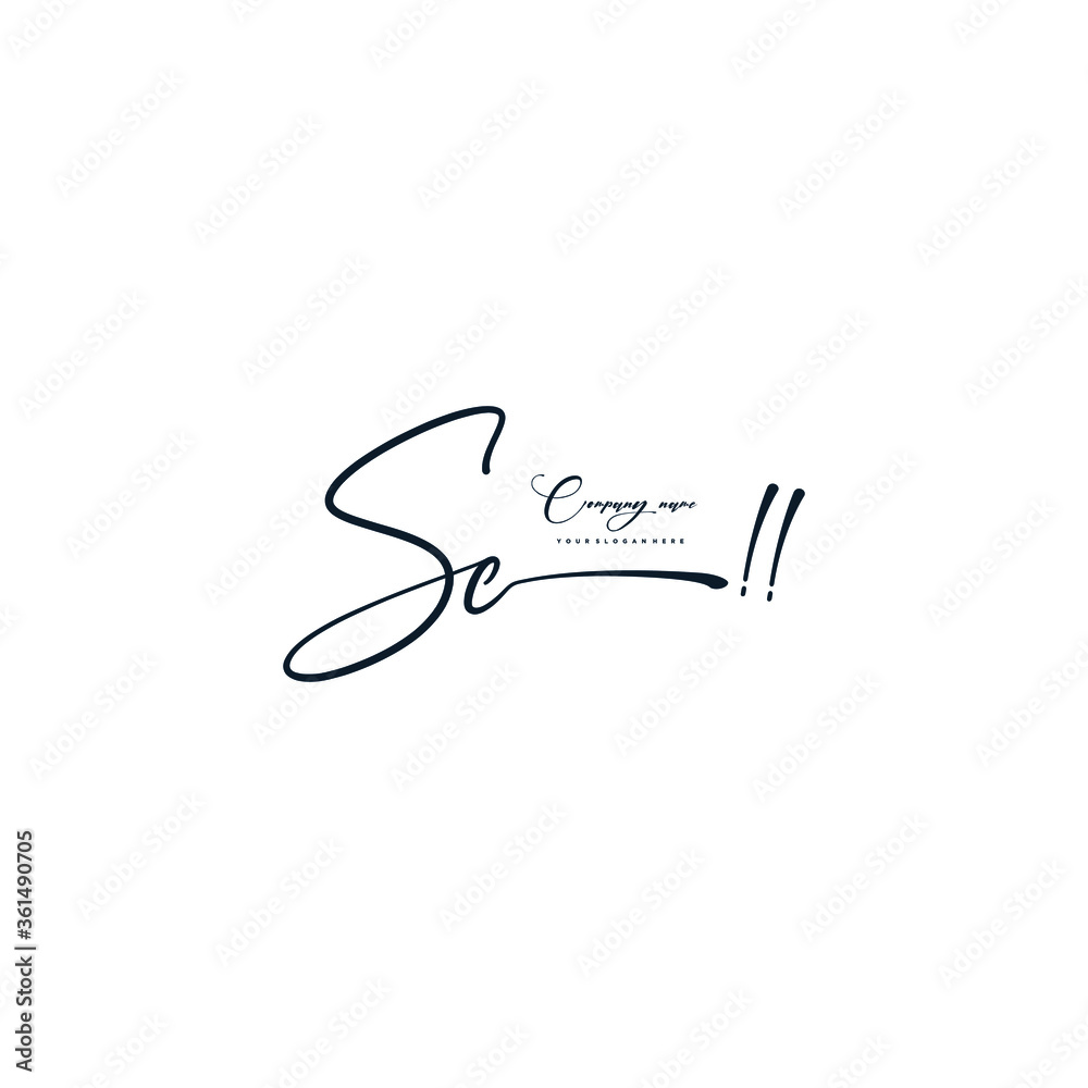 SC initials signature logo. Handwriting logo vector templates. Hand drawn Calligraphy lettering Vector illustration.
SC initials signature logo. Handwriting logo vector templates. Hand drawn Calligraphy lettering Vector illustration.