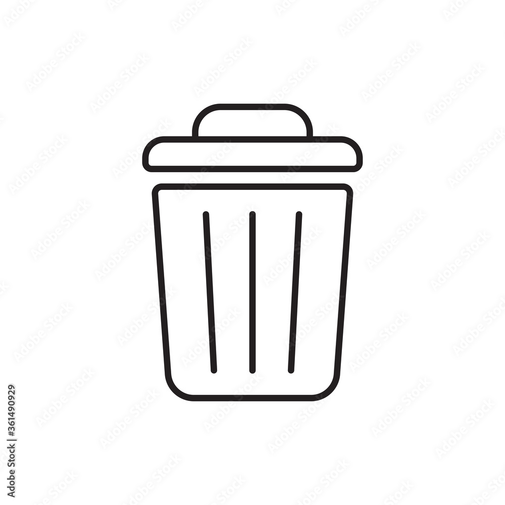 Trash can icon vector. Garbage sign Trash can icon vector. Garbage sign