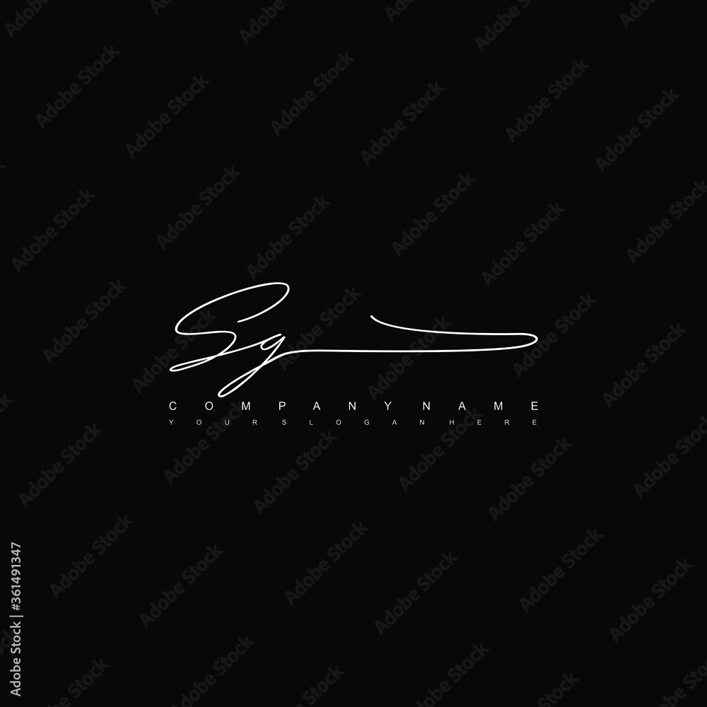 SG initials signature logo. Handwriting logo vector templates. Hand ...