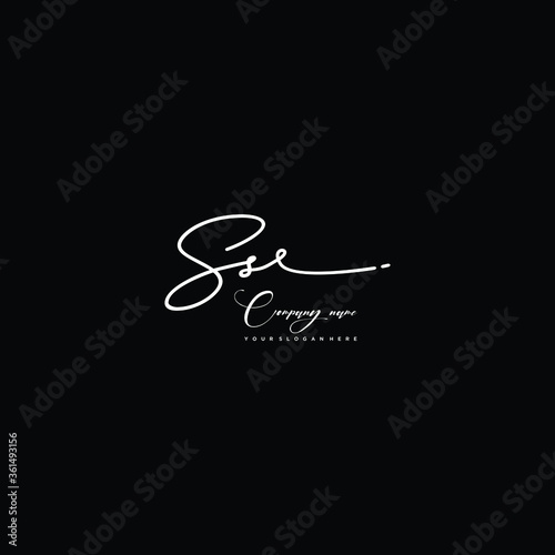 SS initials signature logo. Handwriting logo vector templates. Hand drawn Calligraphy lettering Vector illustration. 