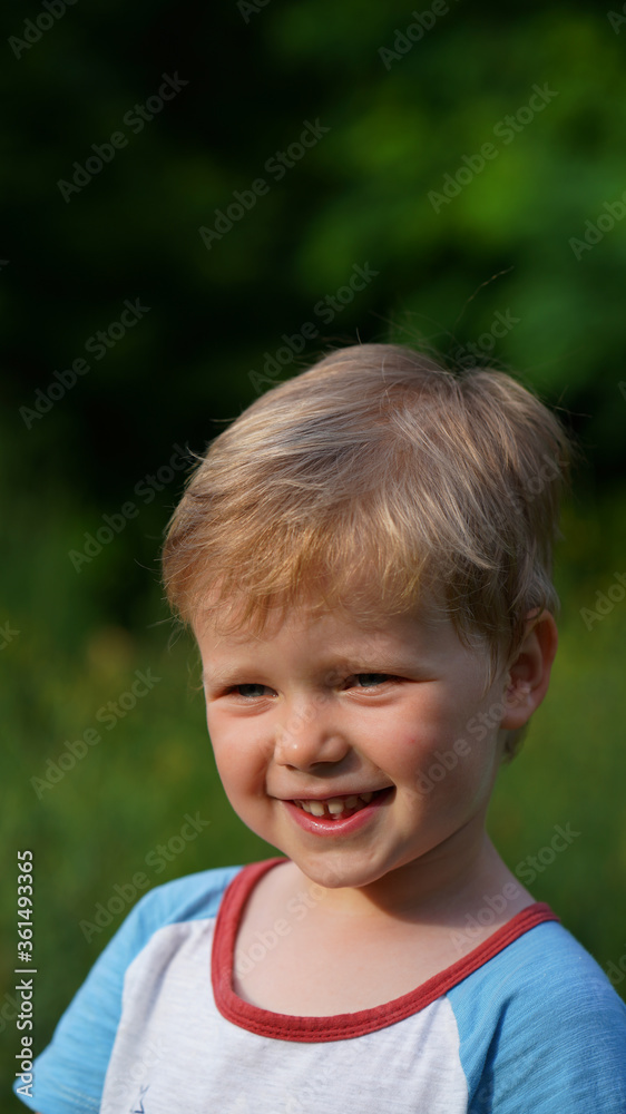 Portrait of cute little boy smiling nicely Portrait of cute little boy smiling nicely