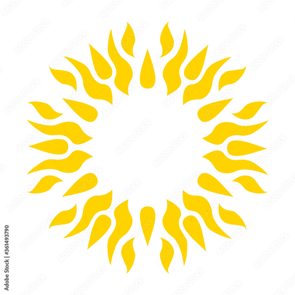 Yellow sun vector logo. Template Illustration Design. Yellow sun vector logo. Template Illustration Design.