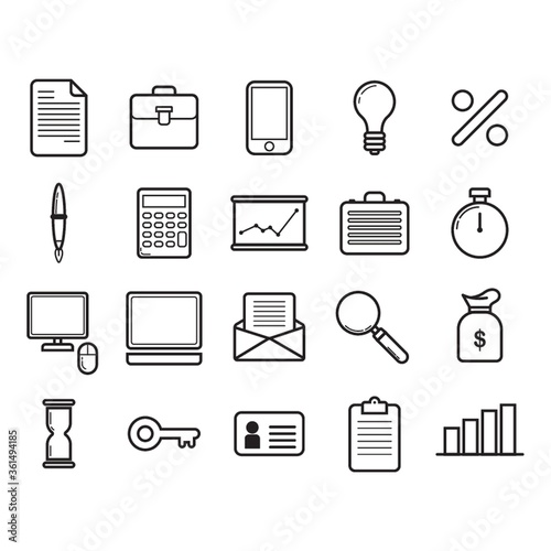 Business icon set