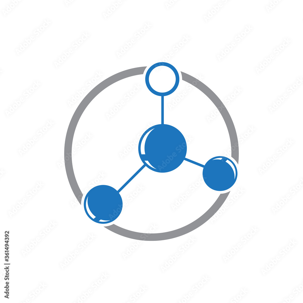 molecule ilustration vector icon template molecule ilustration vector icon template