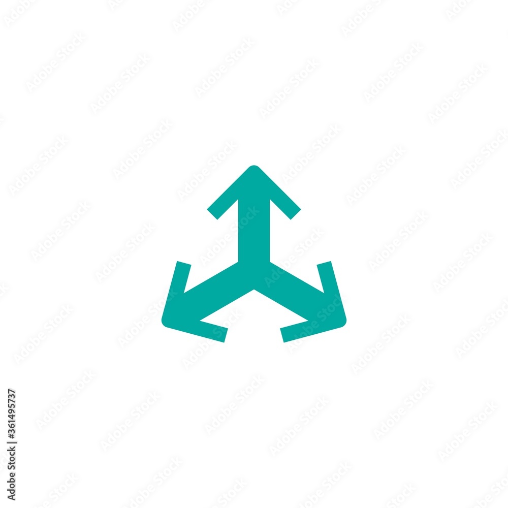 Three blue arrows point out from the center. Expand Arrows icon. Outward Directions icon.