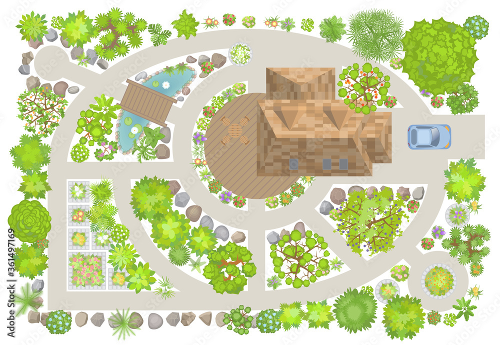 Computer Landscape Plan View Modern Landscape Plans