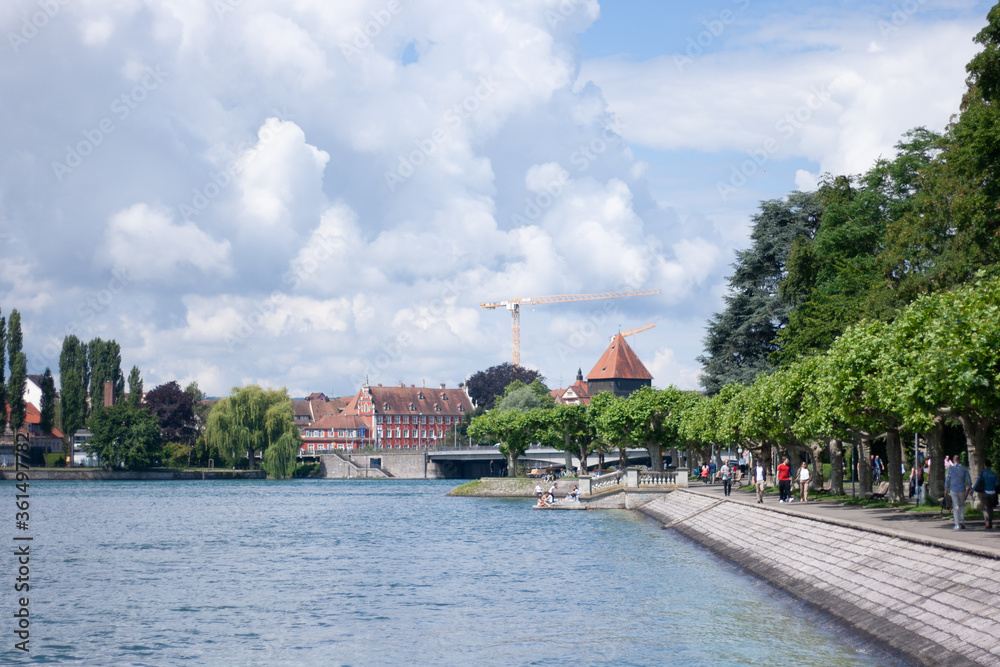View of Konstanz, Germany over the lake