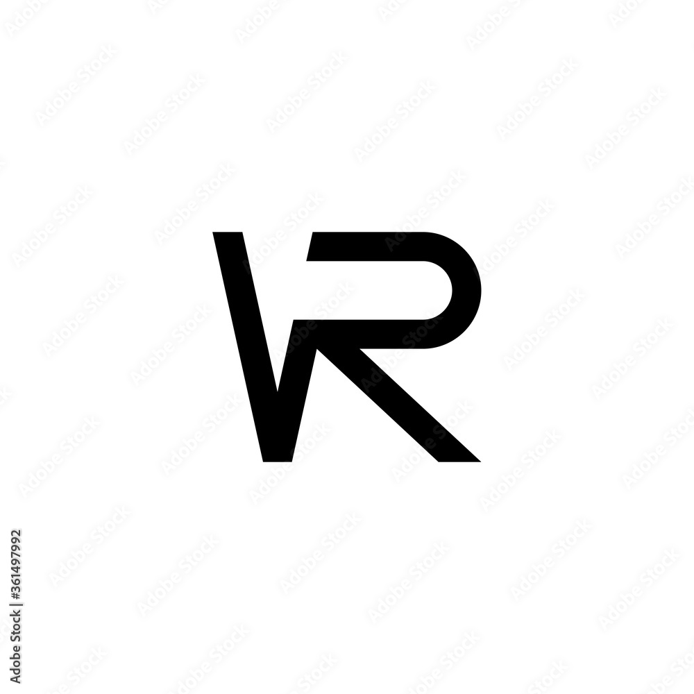 initial letter V and R, VR, RV logo, monogram line art style design template initial letter V and R, VR, RV logo, monogram line art style design template