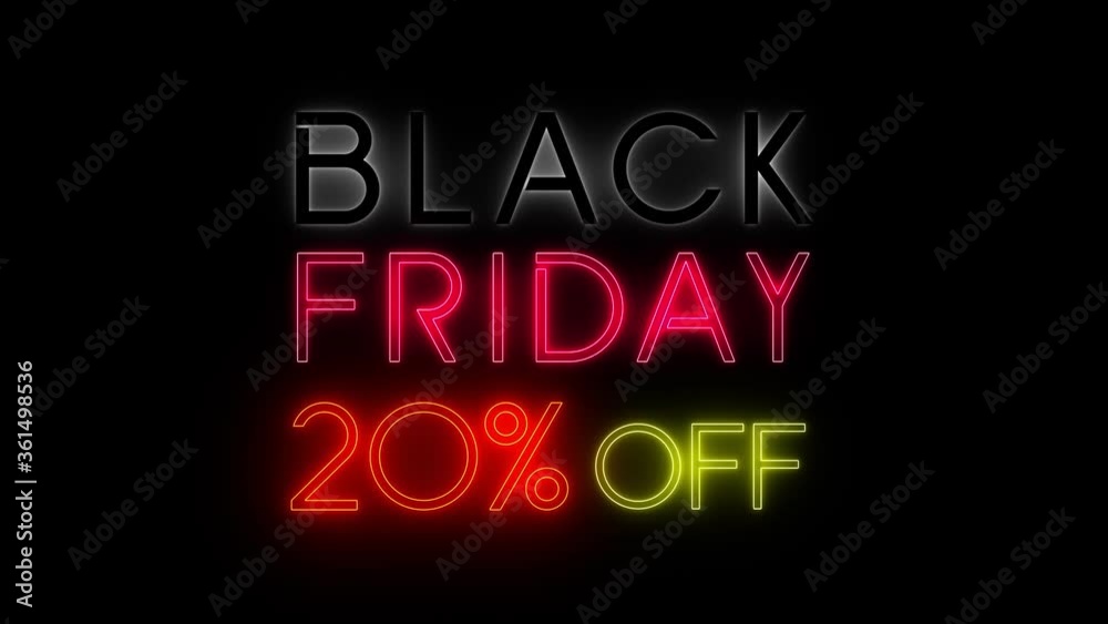 Light animation . Black Friday sale banner, template. Neon signboard with the inscription Black Friday. black background. Light animation . Black Friday sale banner, template. Neon signboard with the inscription Black Friday. black background.