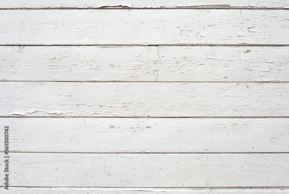 Weathered white wooden background texture. Top view surface of the table.