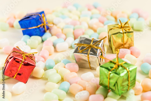 Colorful candy and exquisite gifts