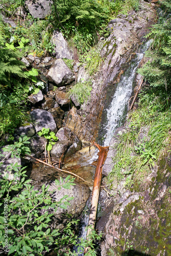 Wodogrzmoty Mickiewicza waterfall in Tatra mountains on Roztoka Stream, Poland. photo