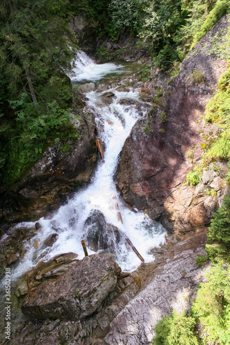 Wodogrzmoty Mickiewicza waterfall in Tatra mountains on Roztoka Stream, Poland. photo