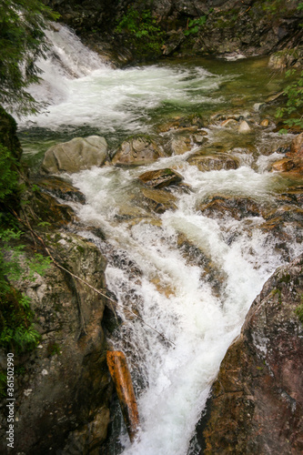 Wodogrzmoty Mickiewicza waterfall in Tatra mountains on Roztoka Stream, Poland. photo