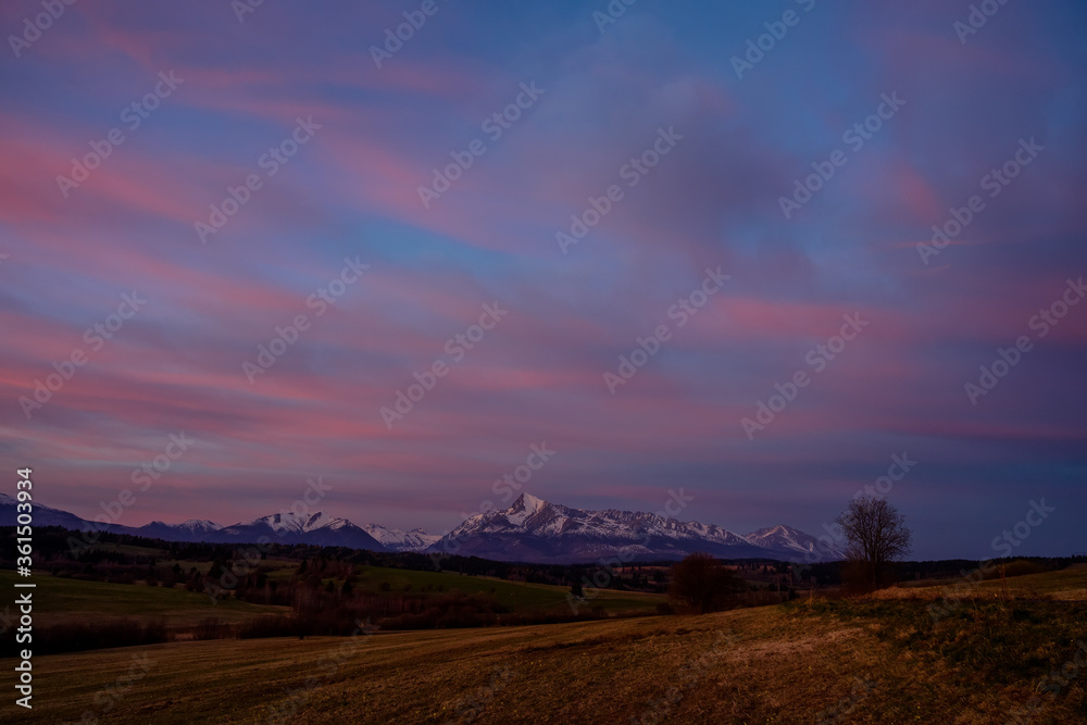 beautiful landscape with valleys, lakes and rivers in High Tatras beautiful landscape with valleys, lakes and rivers in High Tatras