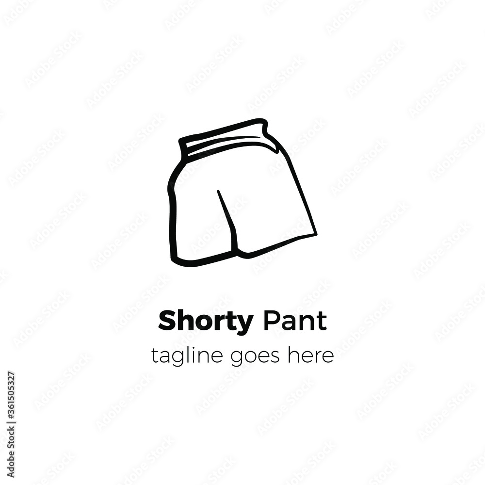 shorty pant logo design vector illustration Stock Vector Adobe Stock