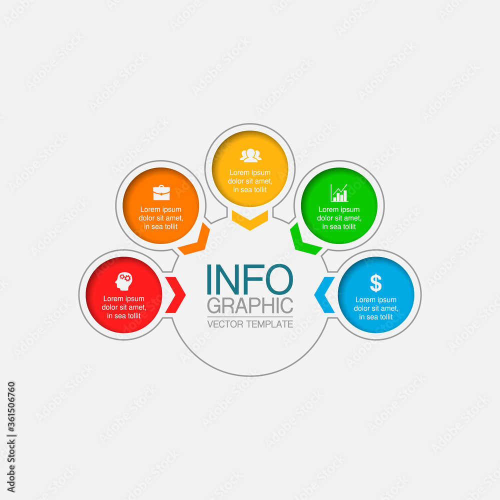 Vector infographic template with 5 steps or options. Data presentation, business concept design for web, brochure, diagram. Vector infographic template with 5 steps or options. Data presentation, business concept design for web, brochure, diagram.