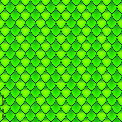 Green abstract snake pattern exotic element background.