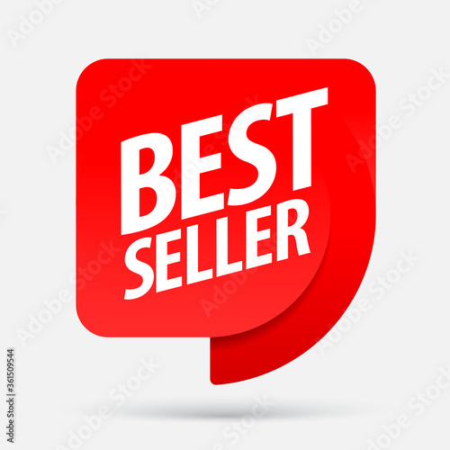 Bestseller. An ad for an advertising campaign at retail on the day of purchase. vector illustration
