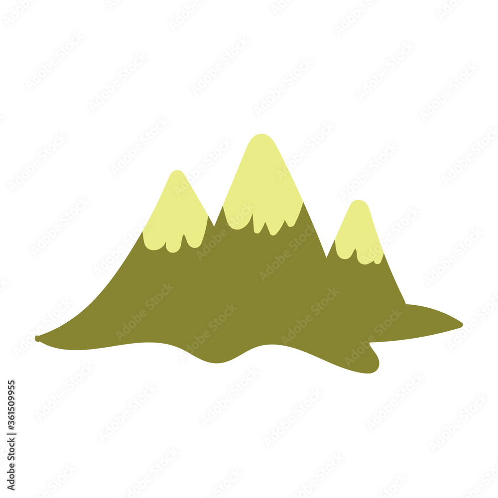 custom made wallpaper toronto digitalChildren's drawing of the mountains hand drawn. Vector illustration