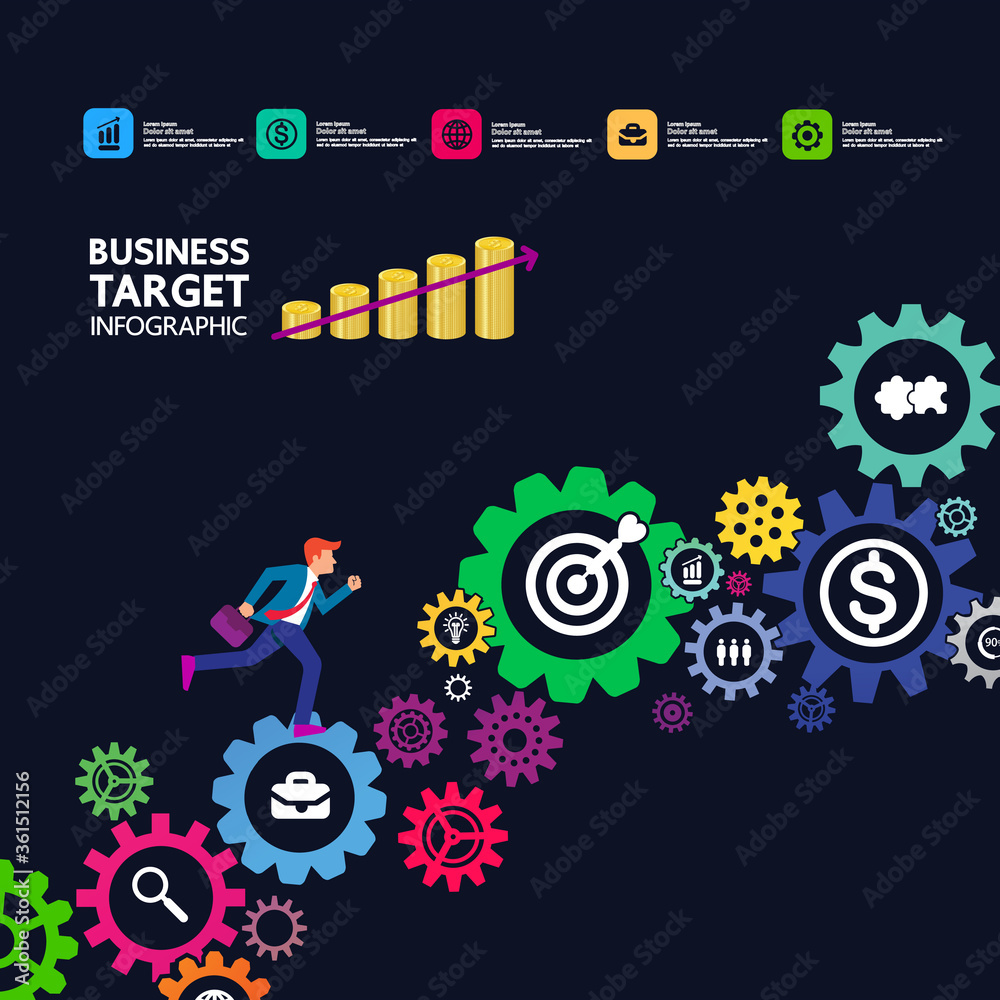 Business and success target and goal focus vector illustration. Business and success target and goal focus vector illustration.