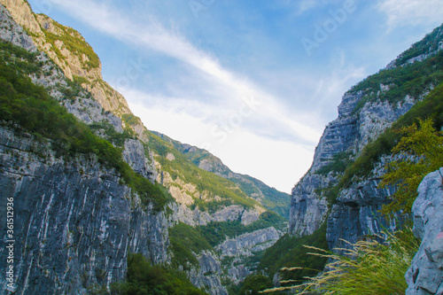 Lanscape and frame about all mountains and nature around kotor. Bay of Kotor is is the winding bay of the Adriatic Sea in southwestern Montenegro. Kotor is part of UNESCO.